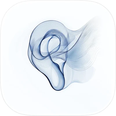 Myohren: Amplify Hearing Aid app screenshot showing the main dashboard